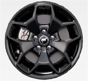 Ford Mustang Mach 1 Wheels - Ford Racing - Cast Aluminum, 17 in. x 7 in., 37.5mm Offset, Includes TPMS Sensor/Bronco Center Caps - Gloss Black - 2021 Ford Mustang Mach 1 Wheels - Ford Racing - Cast Aluminum, 17 in. x 7 in., 37.5mm Offset, Includes TPMS Sensor/Bronco Center Caps - Gloss Black - 2021